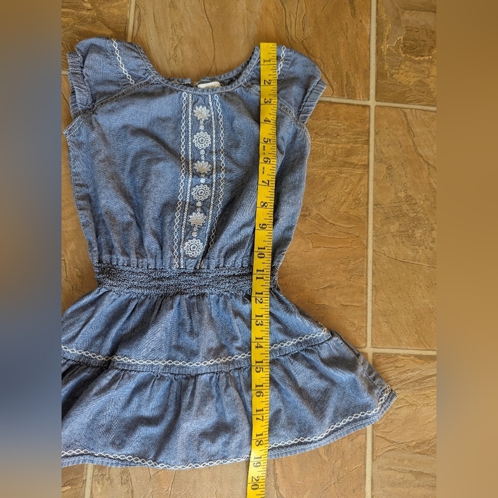 5/$15 Place 1989 Girls Blue Denim Kids Dress- Size 3T - Picture 3 of 5